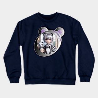 Patchwork Panda Girls Crewneck Sweatshirt